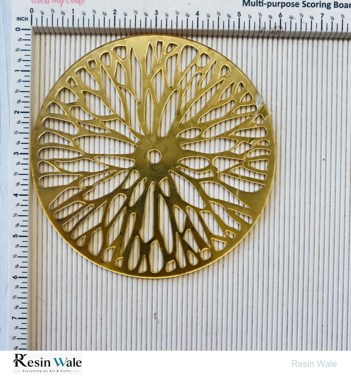 Designer Gold Acrylic Ring | Resin Wale