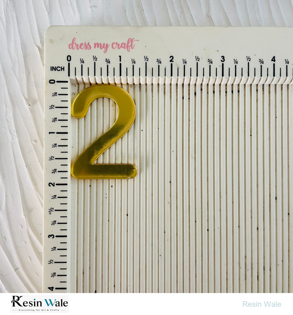 2" Acrylic English Number | Resin Wale