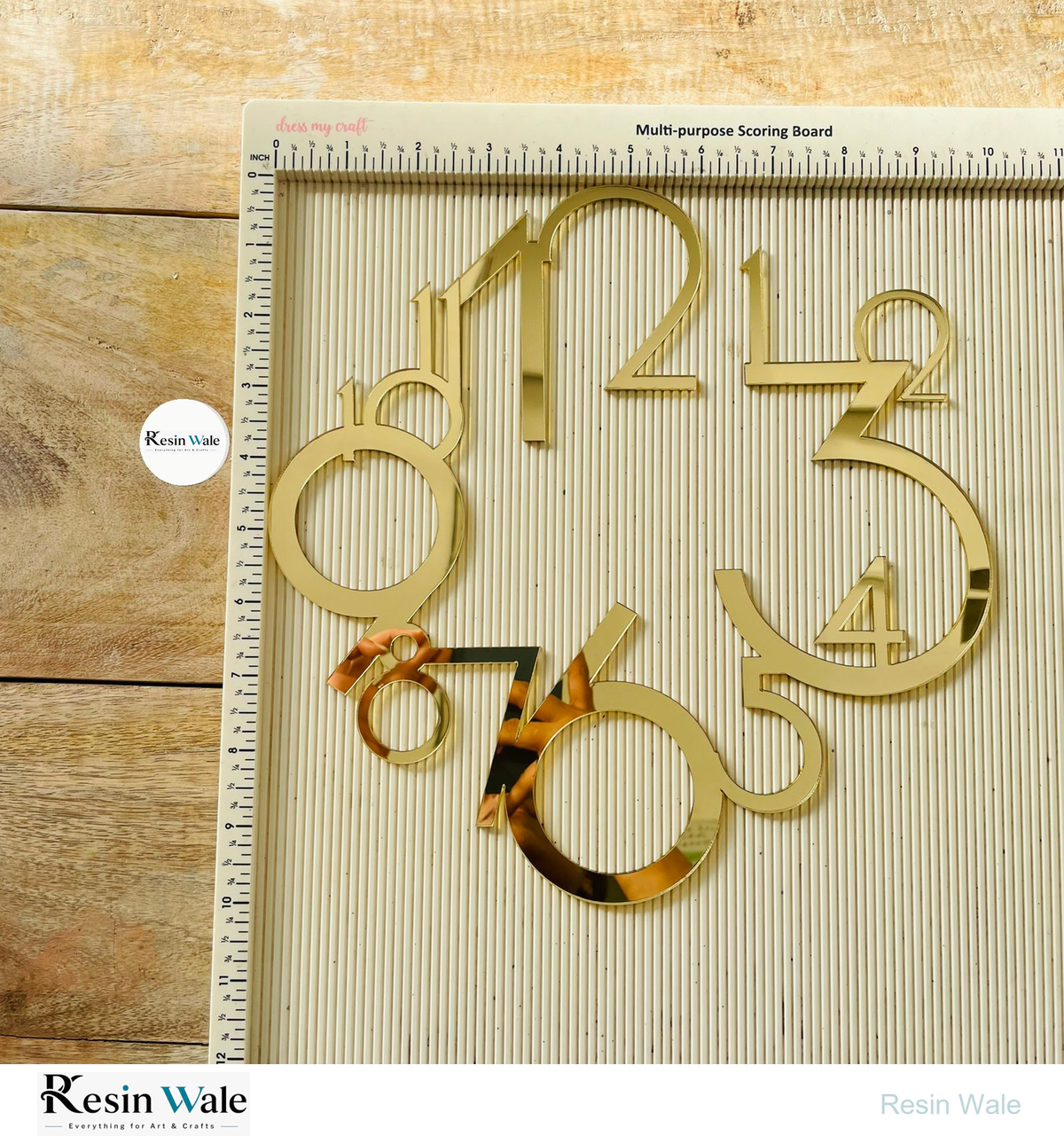 Gold Designer English Ring -10” | Resin Wale