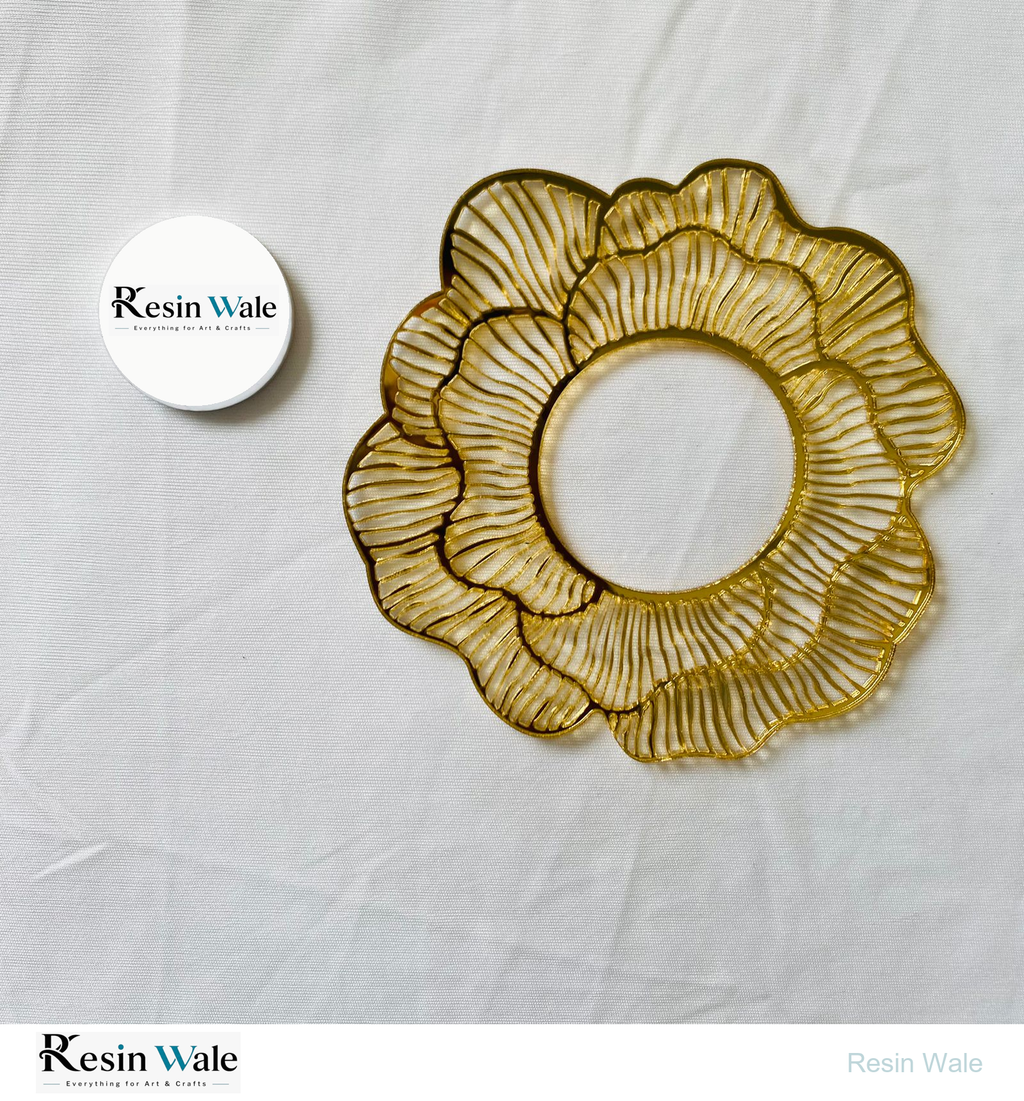 5" Gold Acrylic Ring Design (A) | Resin Wale