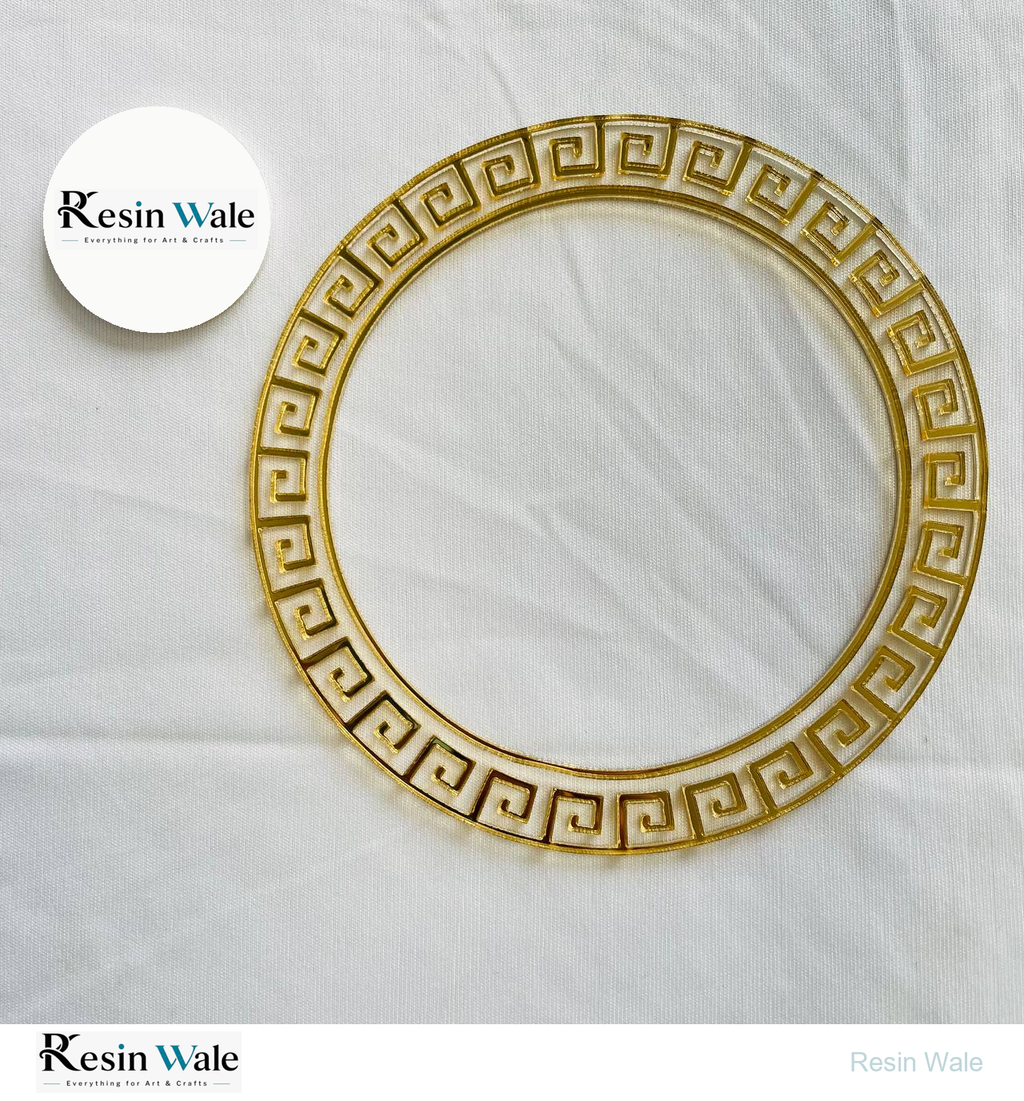 5" Gold Acrylic Ring Design (D) | Resin Wale