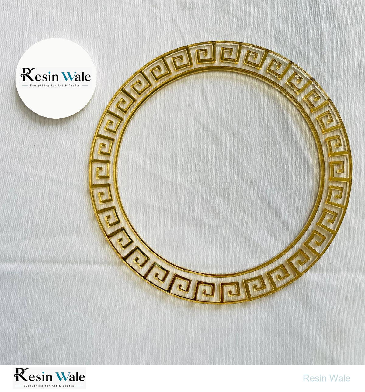 5" Gold Acrylic Ring Design (D) | Resin Wale