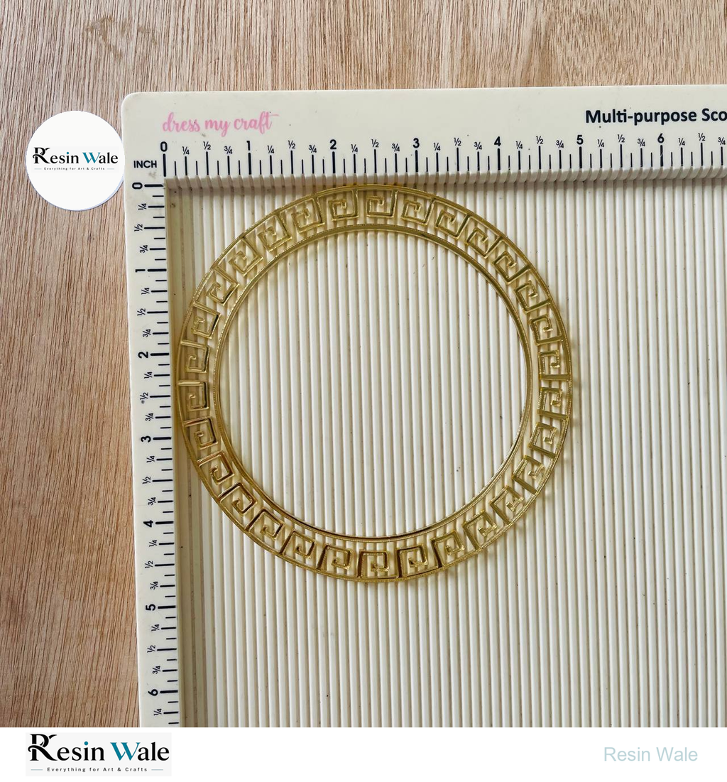 5" Gold Acrylic Ring Design (D) | Resin Wale