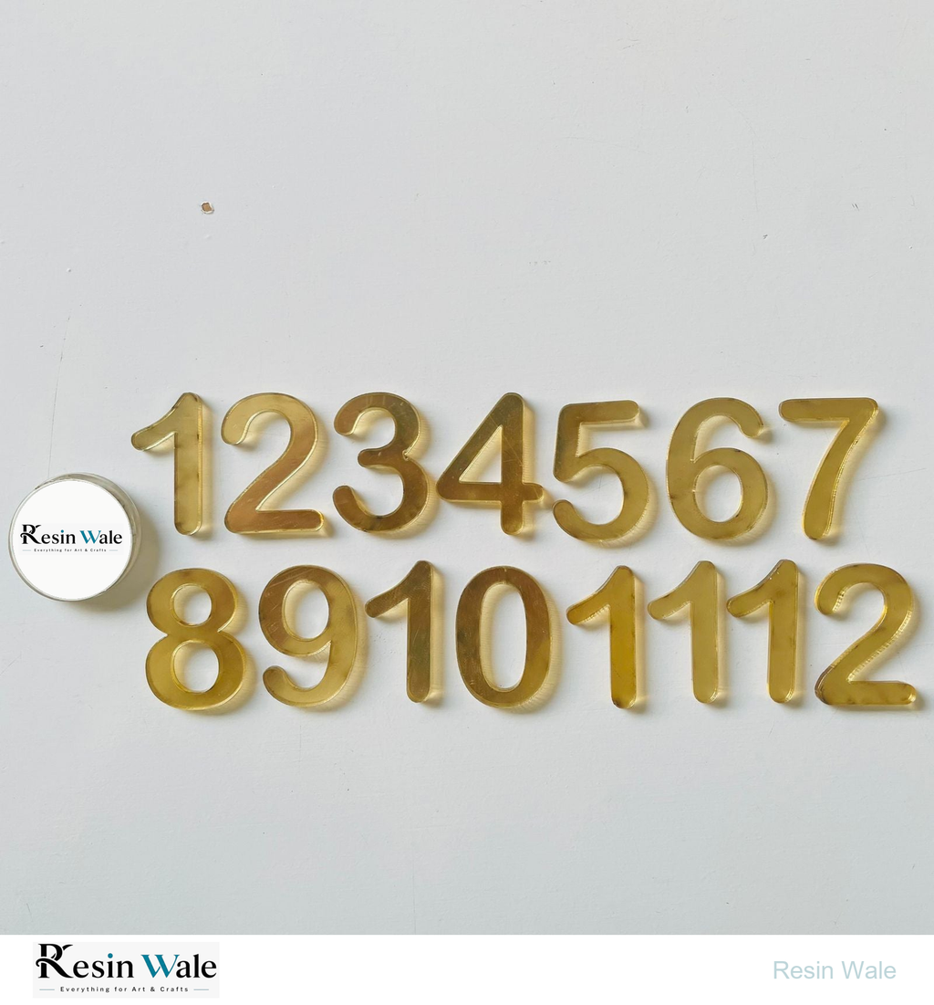 1.5" English Numbers | Resin Wale
