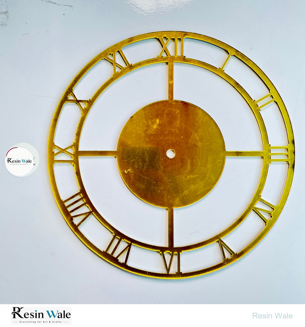 9" Gold Acrylic Ring Design (E) | Resin Wale