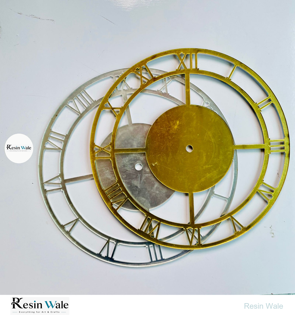 9" Gold Acrylic Ring Design (E) | Resin Wale