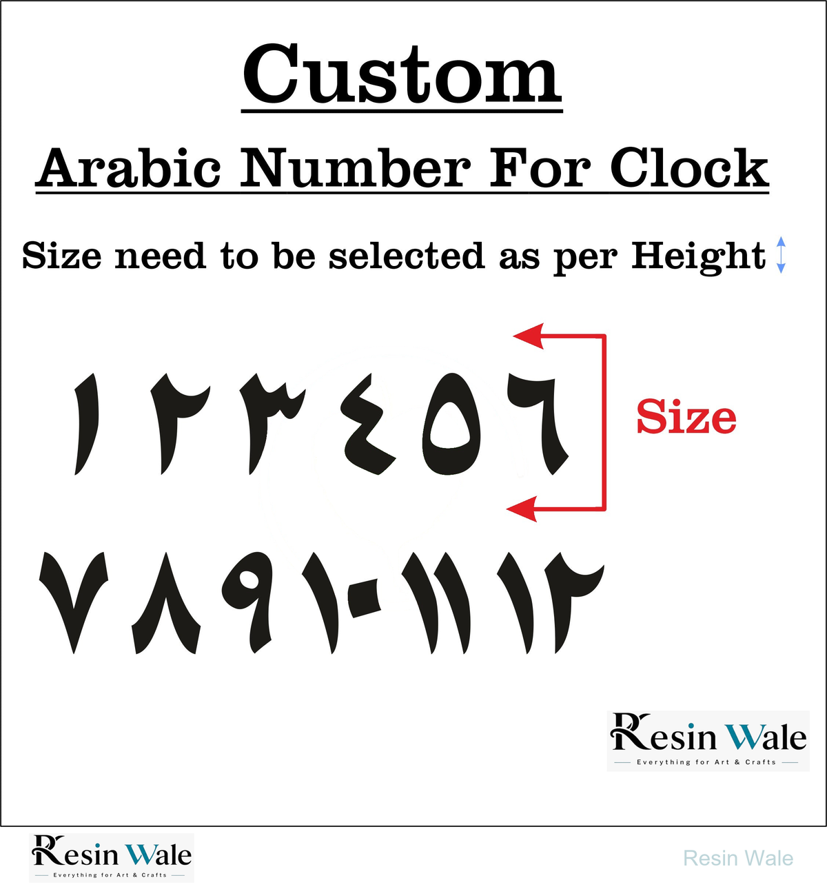 Custom Acrylic - Arabic Numbers | Resin Wale