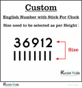 Custom Acrylic - English Numbers with sticks | Resin Wale