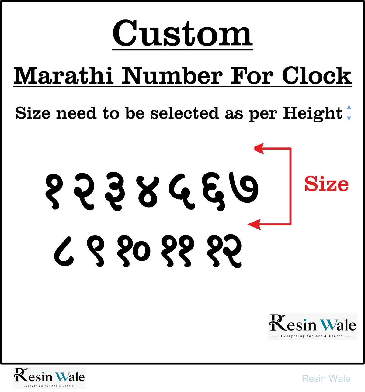 Custom Acrylic - Marathi Numbers | Resin Wale