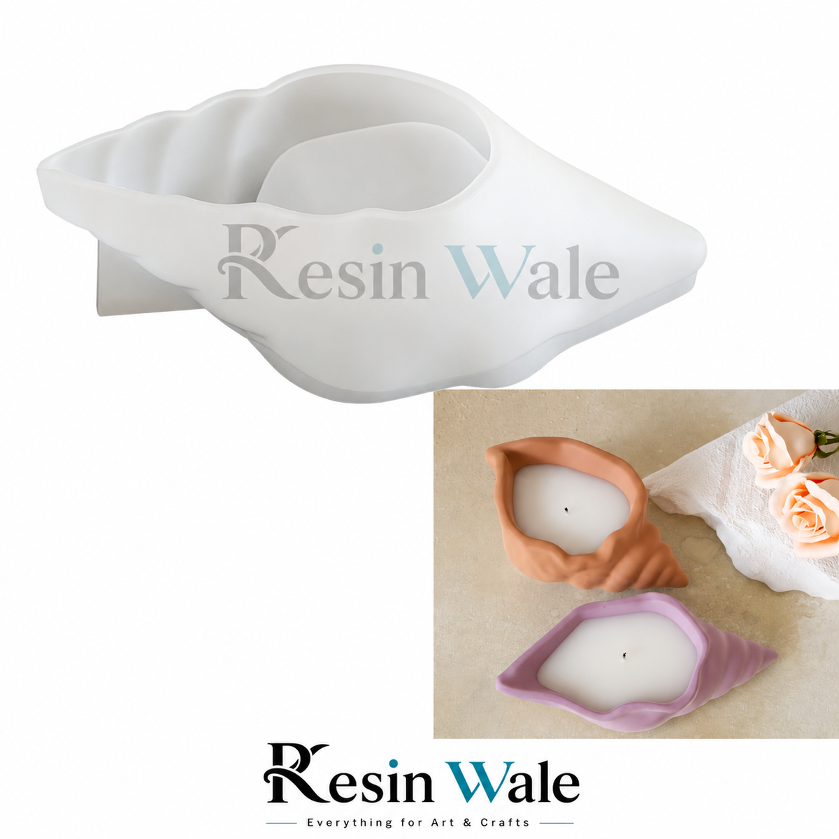 Resin Wale Divine Spiral Conch Candle Mould