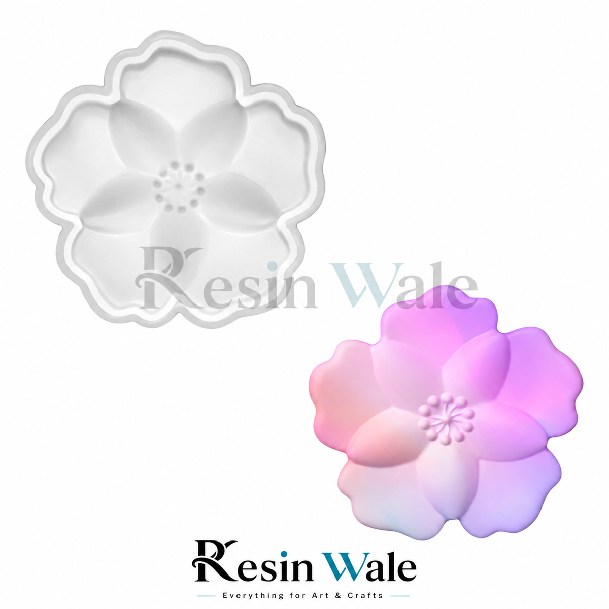 Resin Wale Floral Coaster Mould