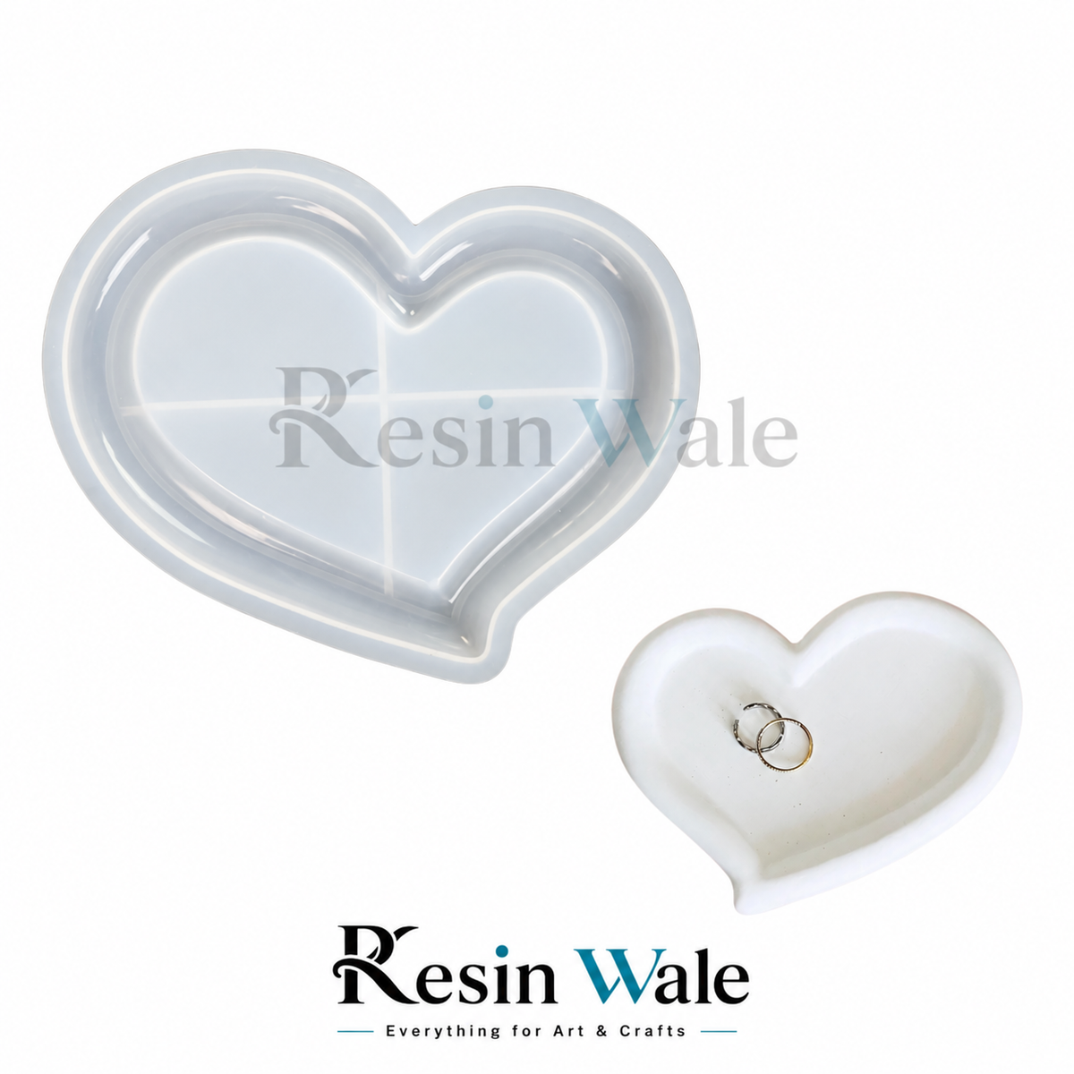 Resin Wale Heart Tray Mould