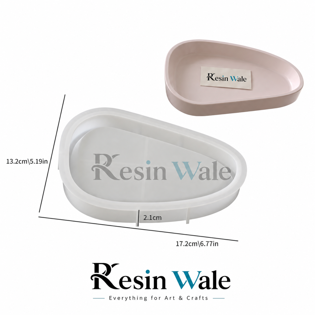Resin Wale Triangle Round Platter Mould