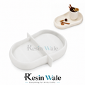 Resin Wale Oval Shaped Trinket Tray Mould