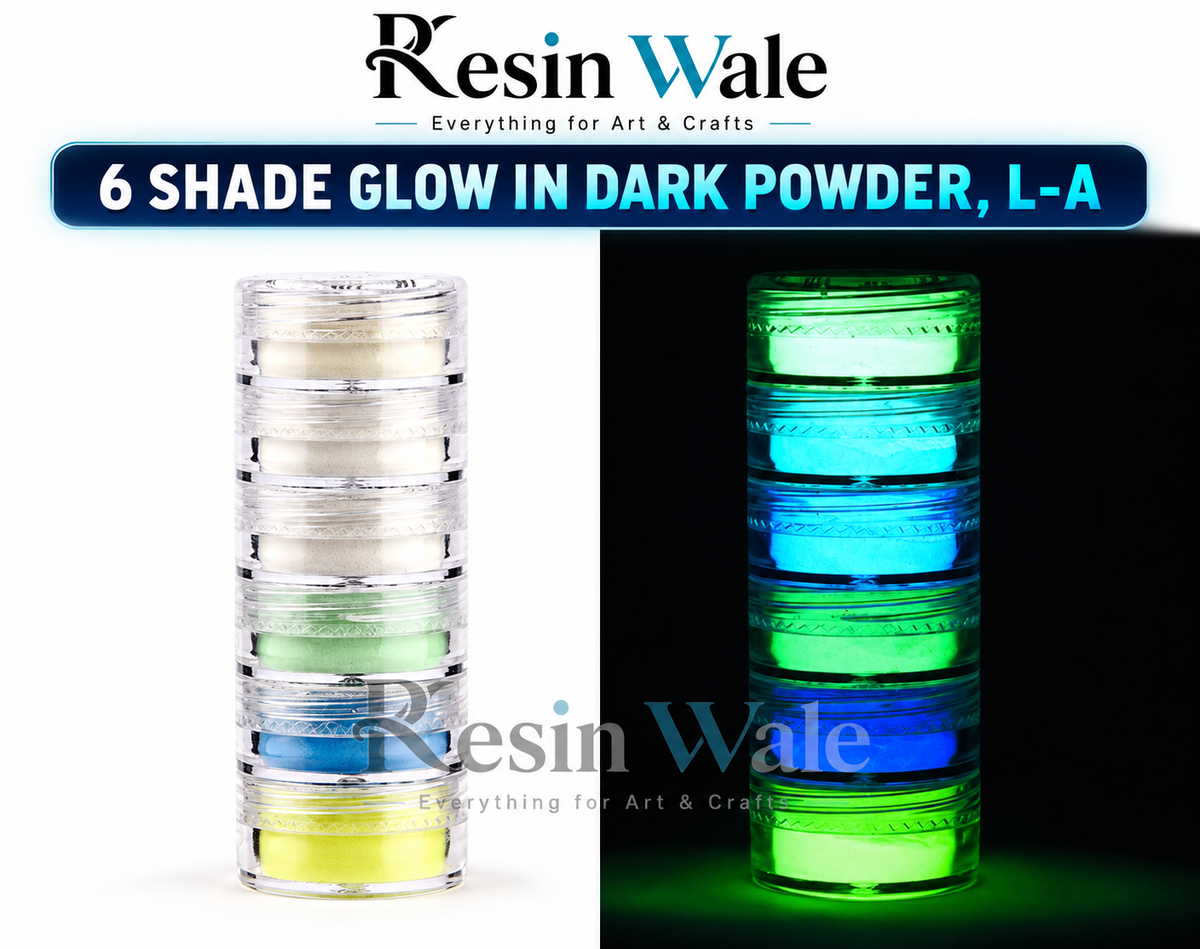 Resin Wale 6 Shade Glow in Dark Powder L-A 123020