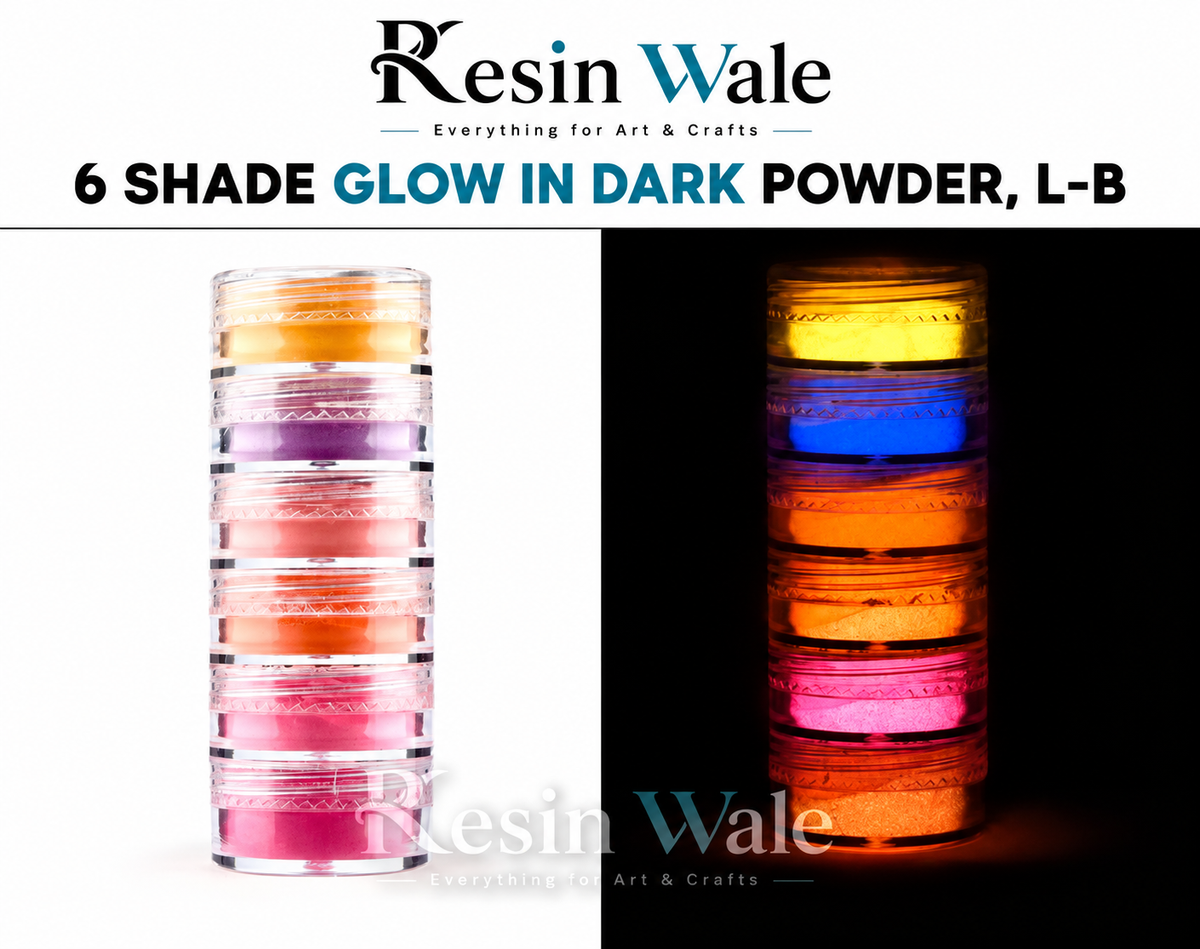 Resin Wale 6 Shade Glow in Dark Powder L-B 123021