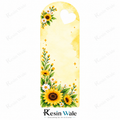 Heart Cutout Gift Packing Cards FC107 - Golden Yellow - Sunflower & Daisy