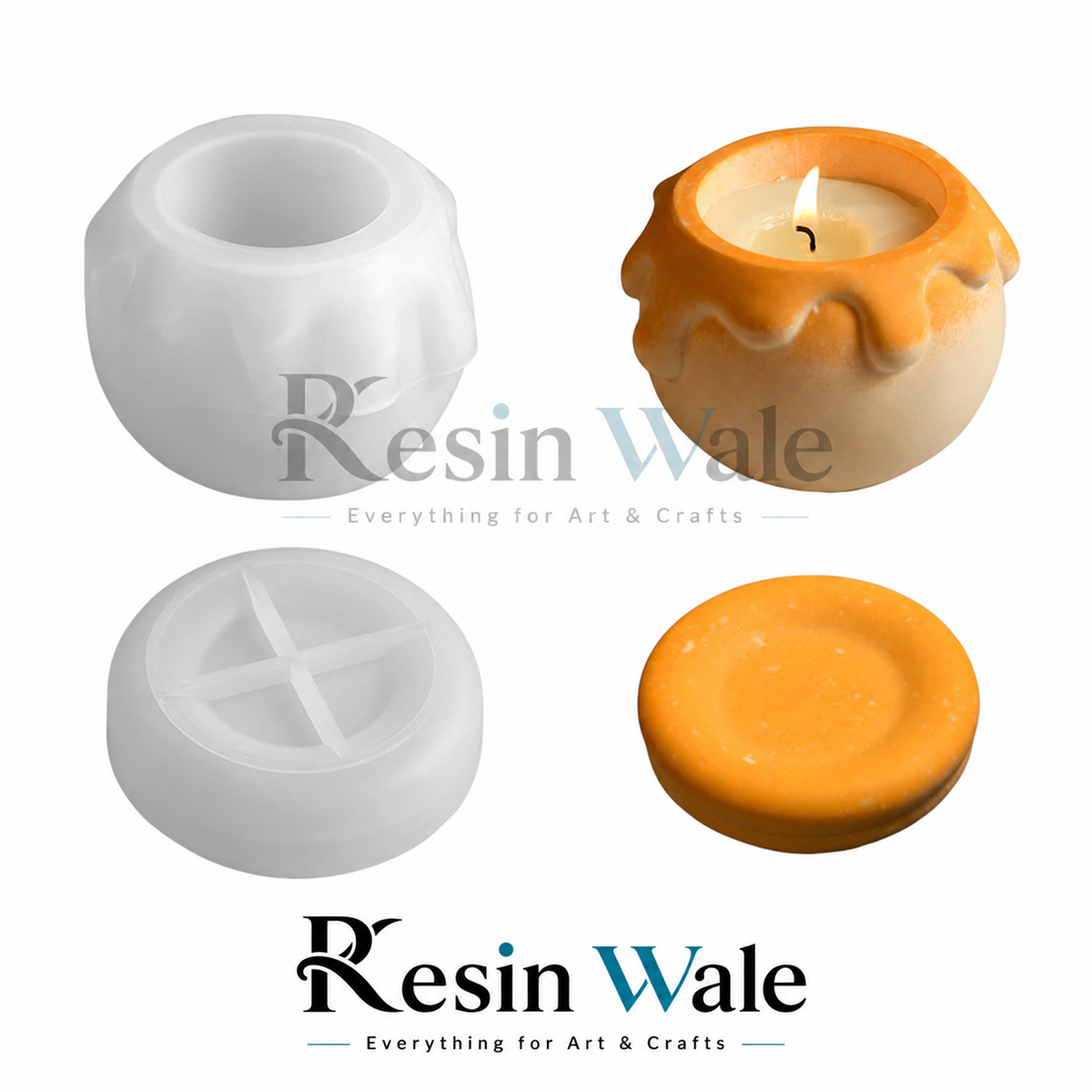Resin Wale Honey Jar Candle Mould