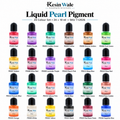Resin Wale Liquid Pearl Pigment 24-colour set, all PE001–PE024 shades, 24 x 10 ml, SKU112026