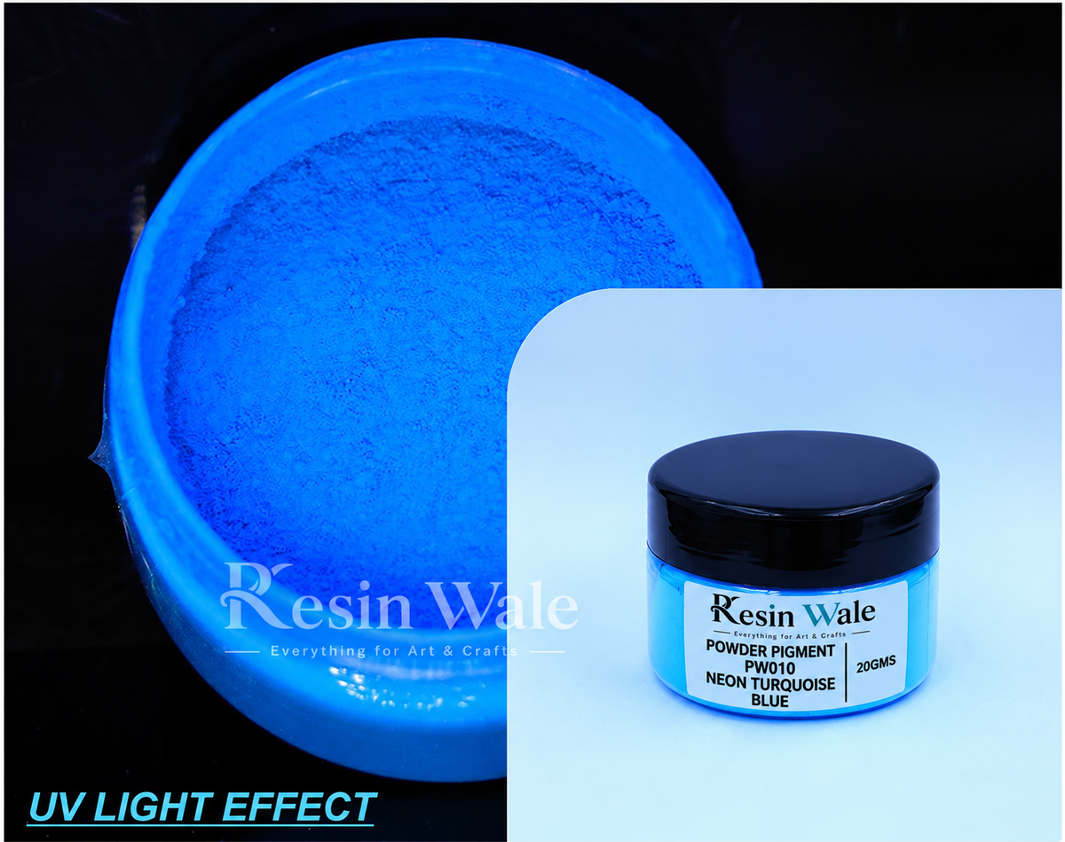 Resin Wale Neon Powder Pigment Turquoise Blue PW010