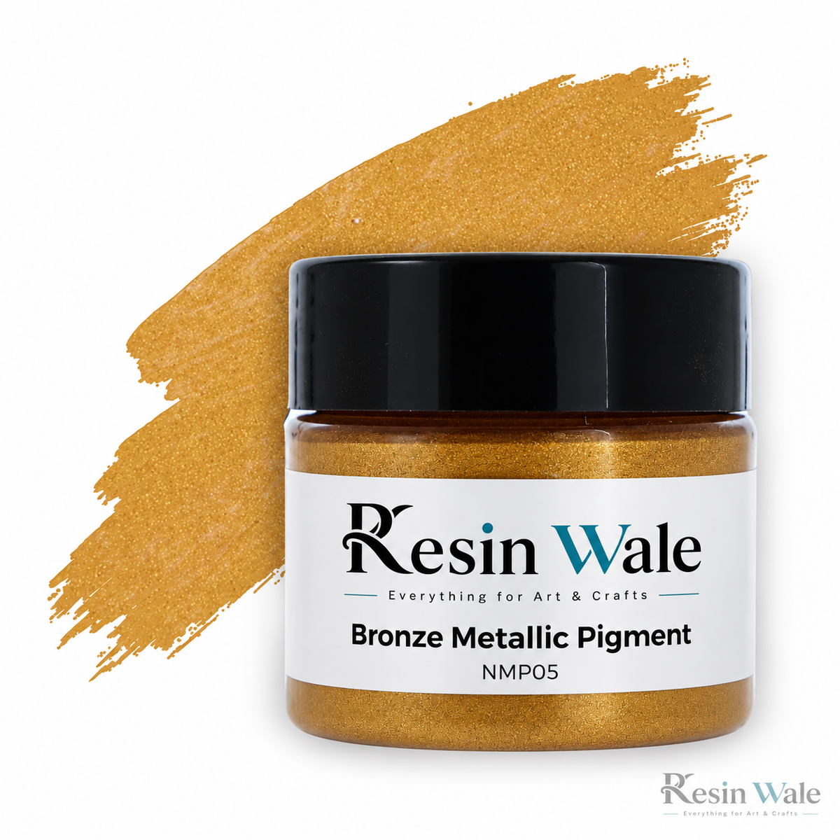 Resin Wale Bronze Metallic Pigment — NMP05, branded original jar and watermark