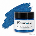 Resin Wale Dark Blue Metallic Pigment — NMP14, branded jar with colour swatch
