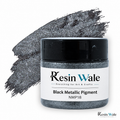 Resin Wale Black Metallic Pigment — NMP18, branded original jar and watermark