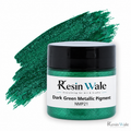 Resin Wale Dark Green Metallic Pigment — NMP21, branded original jar and watermark