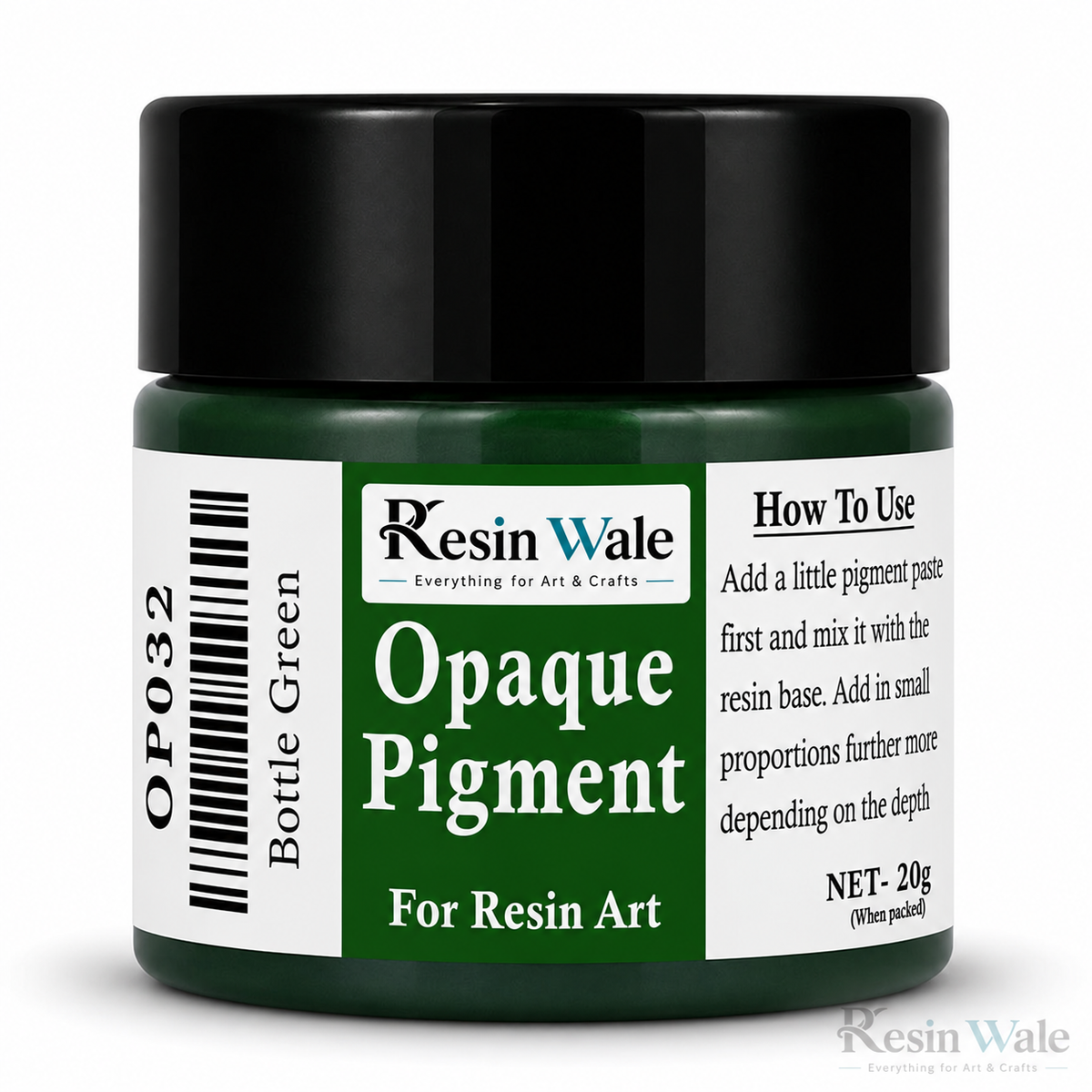 Resin Wale Bottle Green Opaque Resin Pigment – 20 g OP032