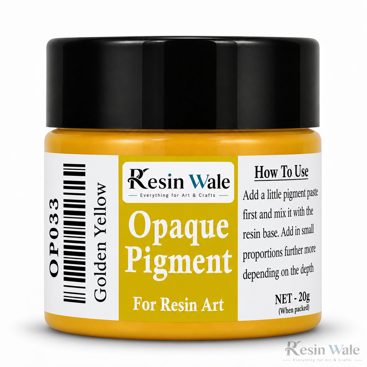 Resin Wale Golden Yellow Opaque Resin Pigment – 20 g OP033