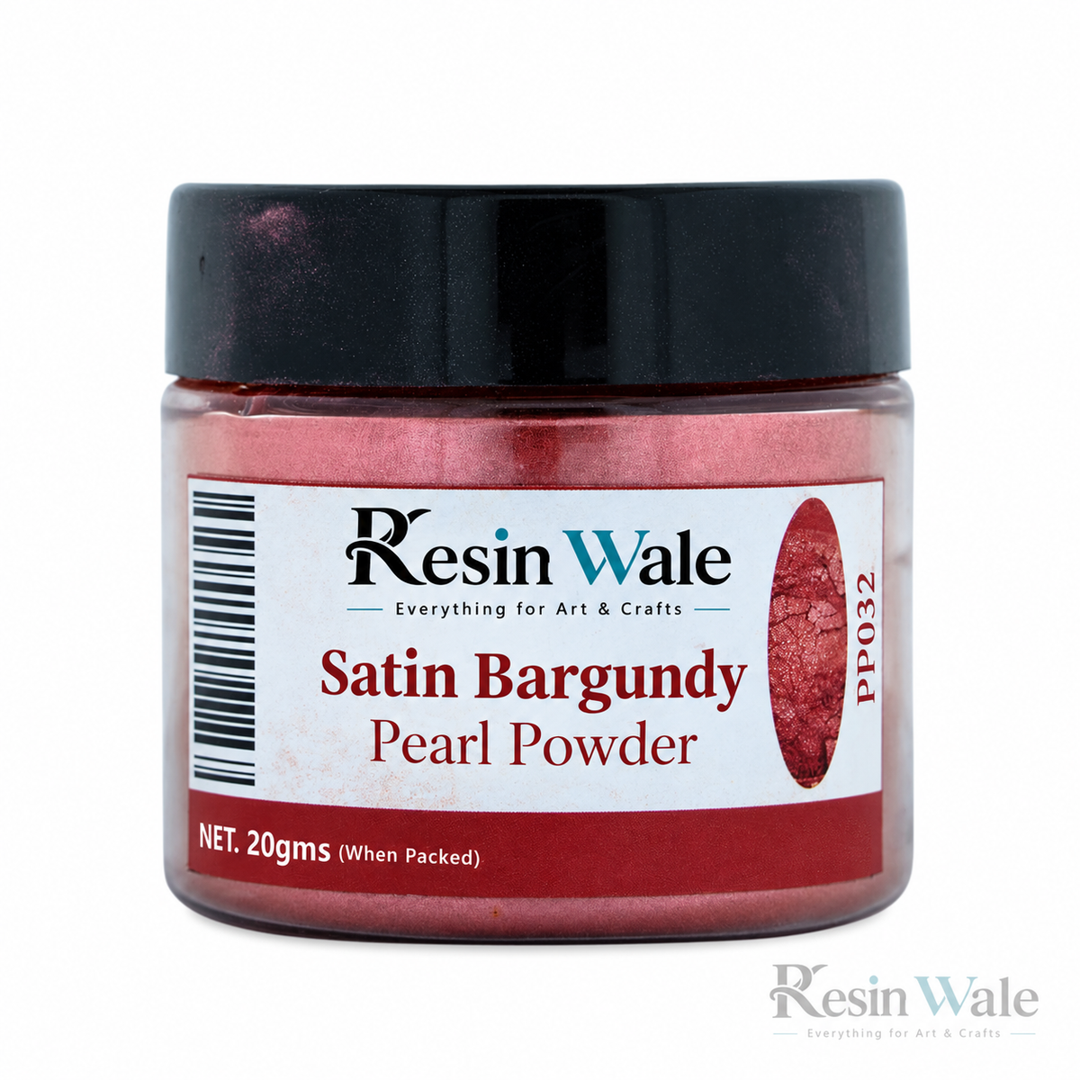 Resin Wale Satin Bargundy Pearl Powder PP032