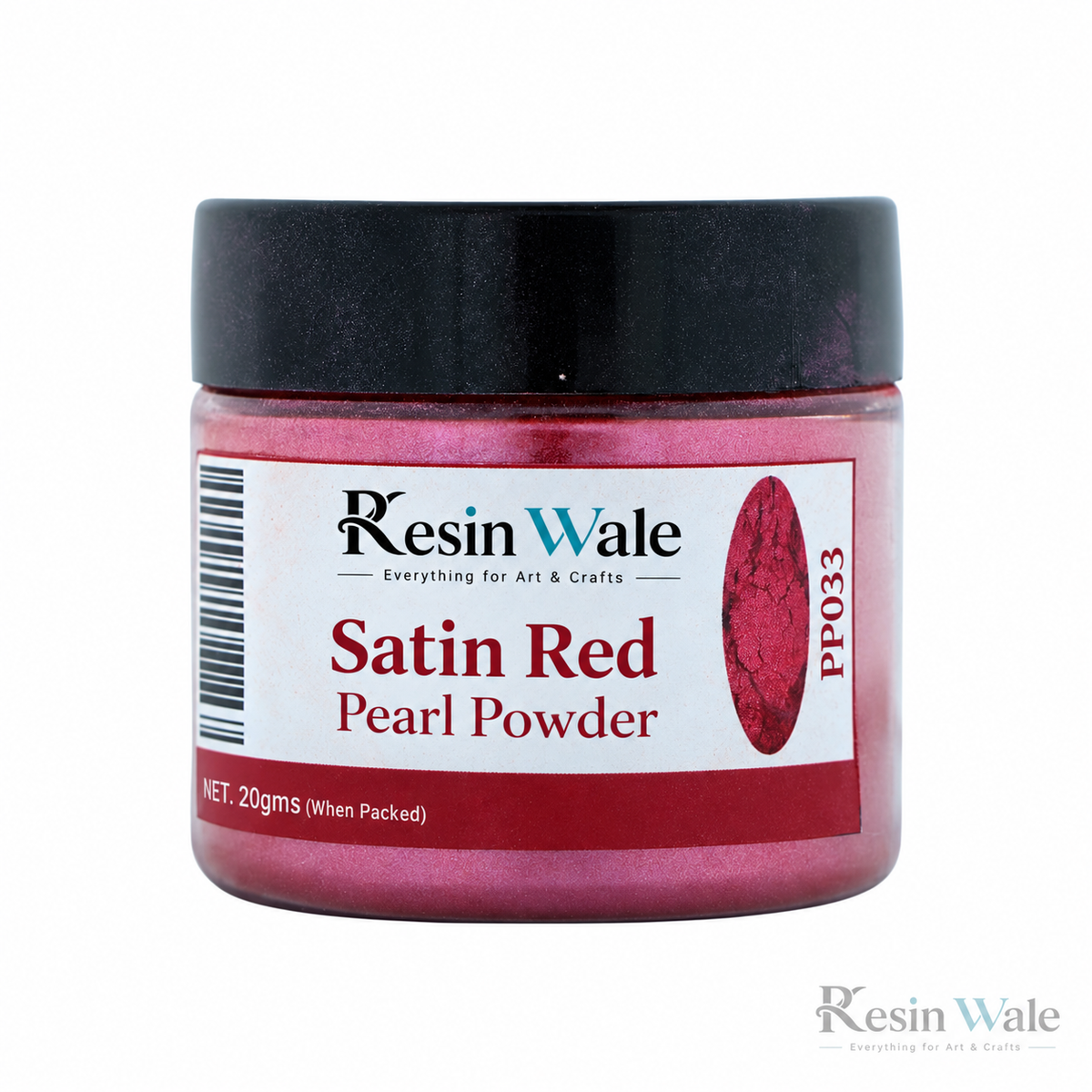 Resin Wale Satin Red Pearl Powder PP033