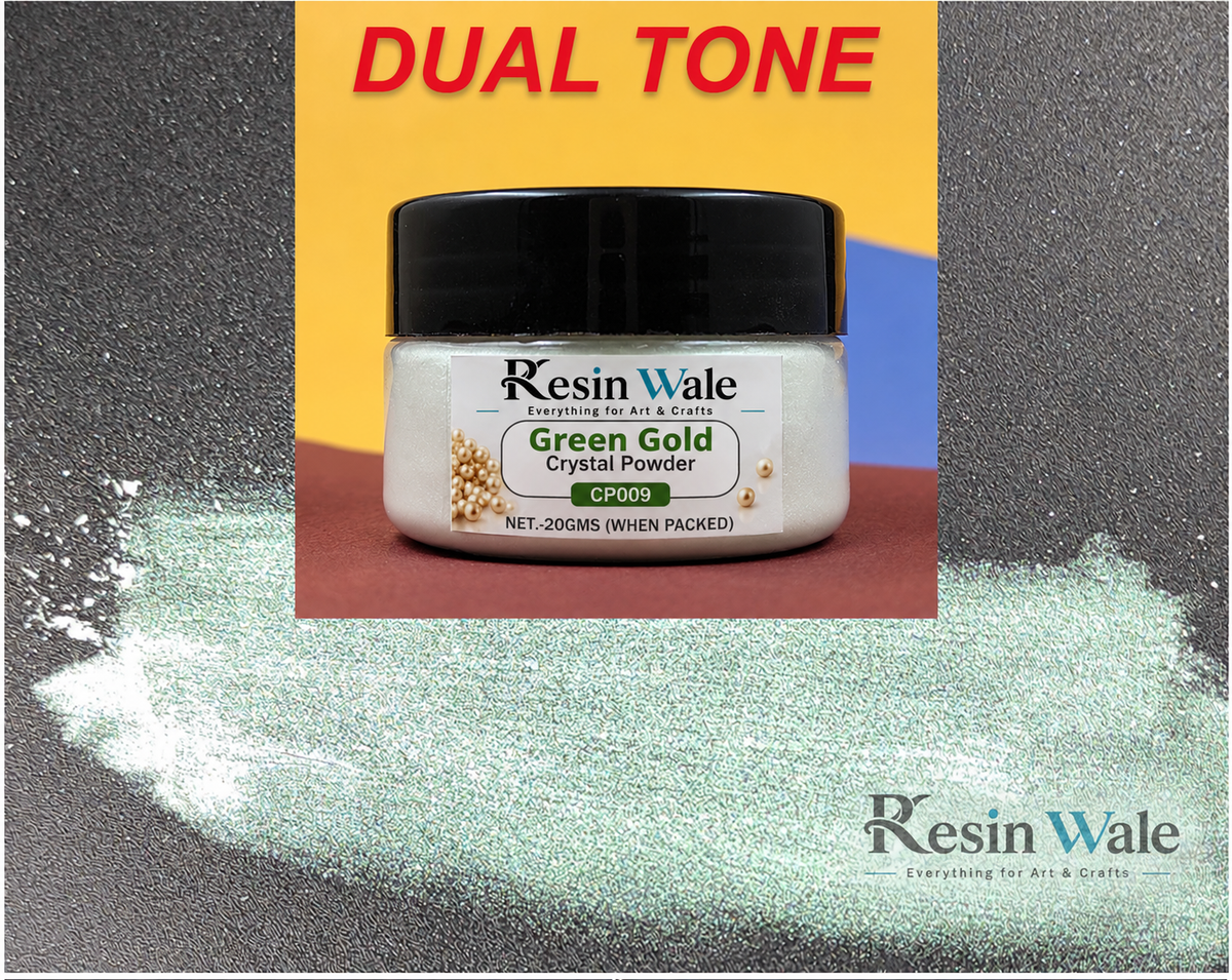 Resin Wale Green Gold Crystal Powder CP009