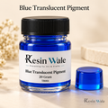 Resin Wale Blue Translucent Pigment in branded glass bottle