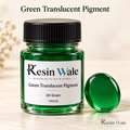 Resin Wale Green Translucent Pigment in branded glass bottle
