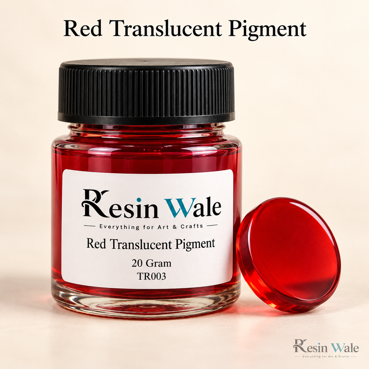 Resin Wale Red Translucent Pigment in branded glass bottle