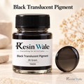 Resin Wale Black Translucent Pigment in branded glass bottle
