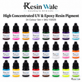 Resin Wale High Concentrated UV & Epoxy Resin Pigment,24-colour set,SKU112025