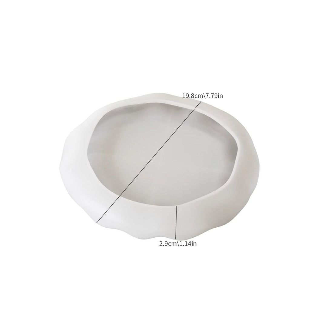 Irregular Wavy Round Tray Mould