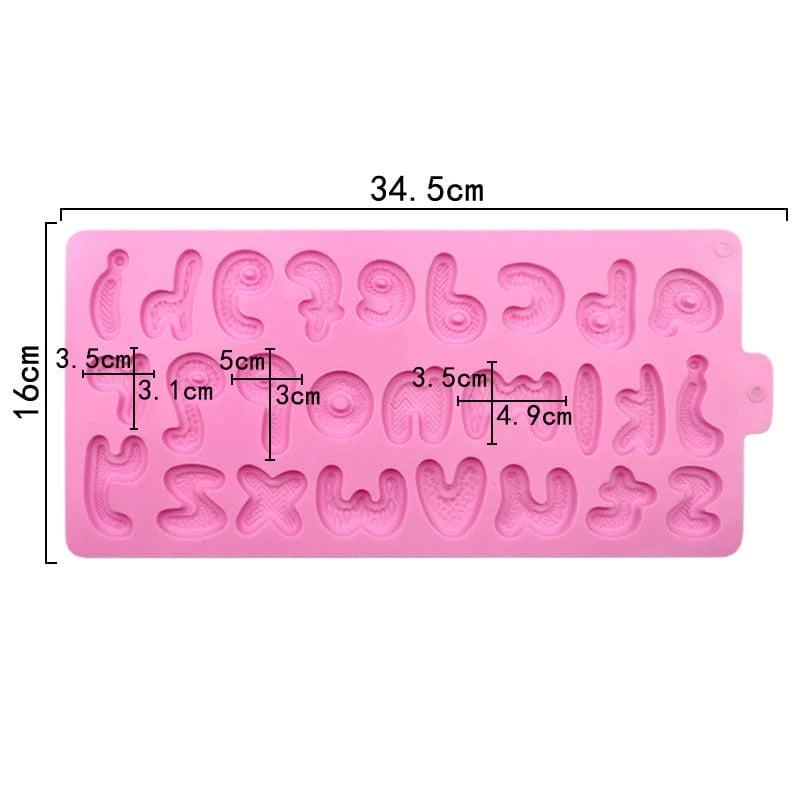26 Multi-Cavity Lowercase Alphabet Letters Mould